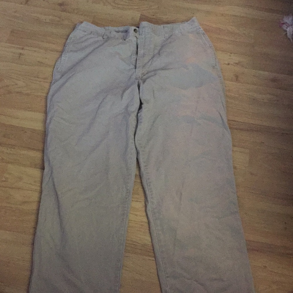 Well Worn Dockers. 38x32. Missing 2 back buttons.